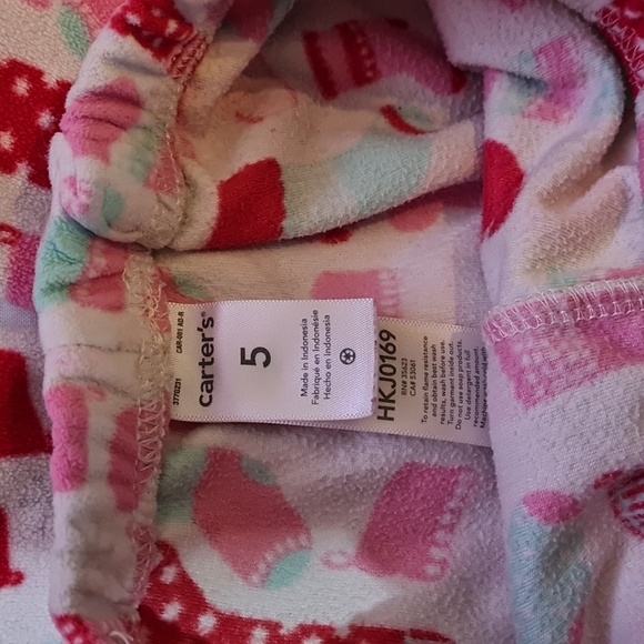 Carter's holiday pajama bottoms Sz 5 - Picture 3 of 5